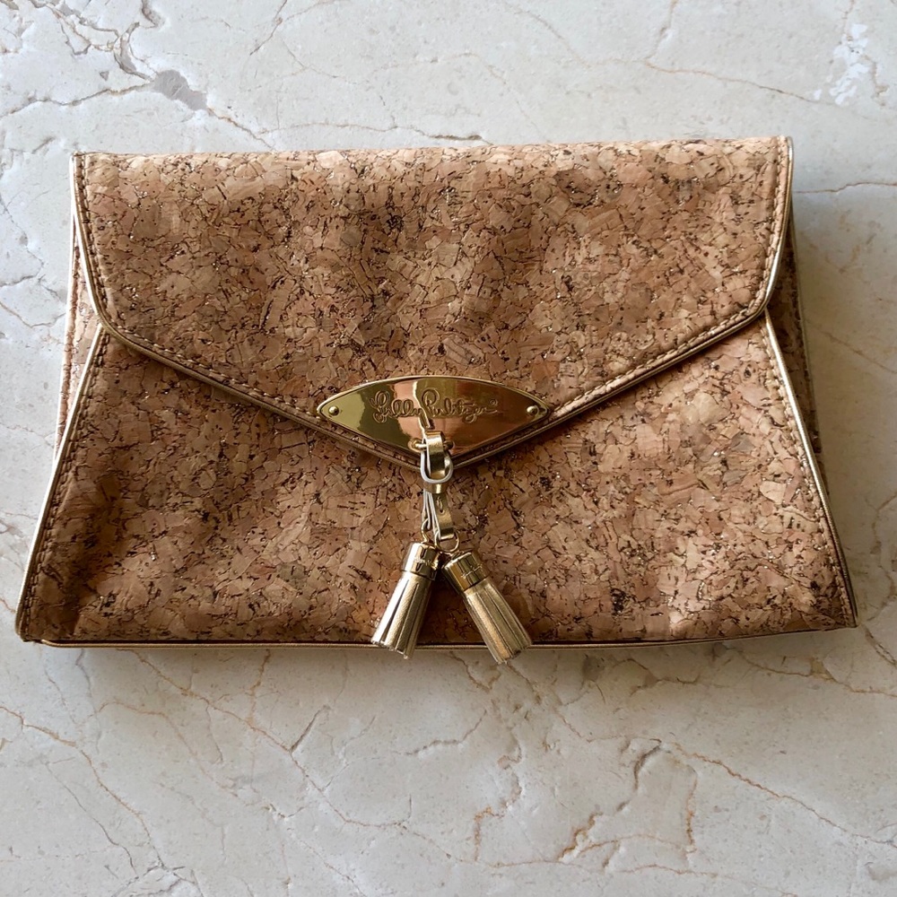 Lilly Pulitzer cork clutch